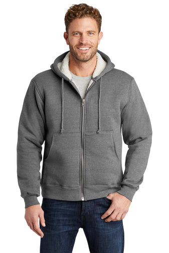CornerStone® Heavyweight Sherpa-Lined Hooded Fleece Jacket