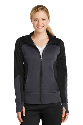 Sport-Tek® Ladies Tech Fleece Colorblock Full-Zip Hooded Jacket