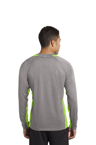 Sport-Tek® Long Sleeve Heather Colorblock Contender™ Tee