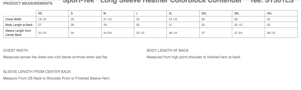 Sport-Tek® Long Sleeve Heather Colorblock Contender™ Tee